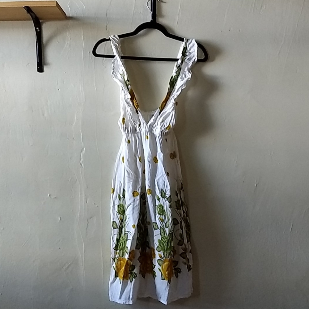 White Dress with Yellow Flowers